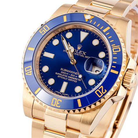 rolex submariner automatic 18k gold.